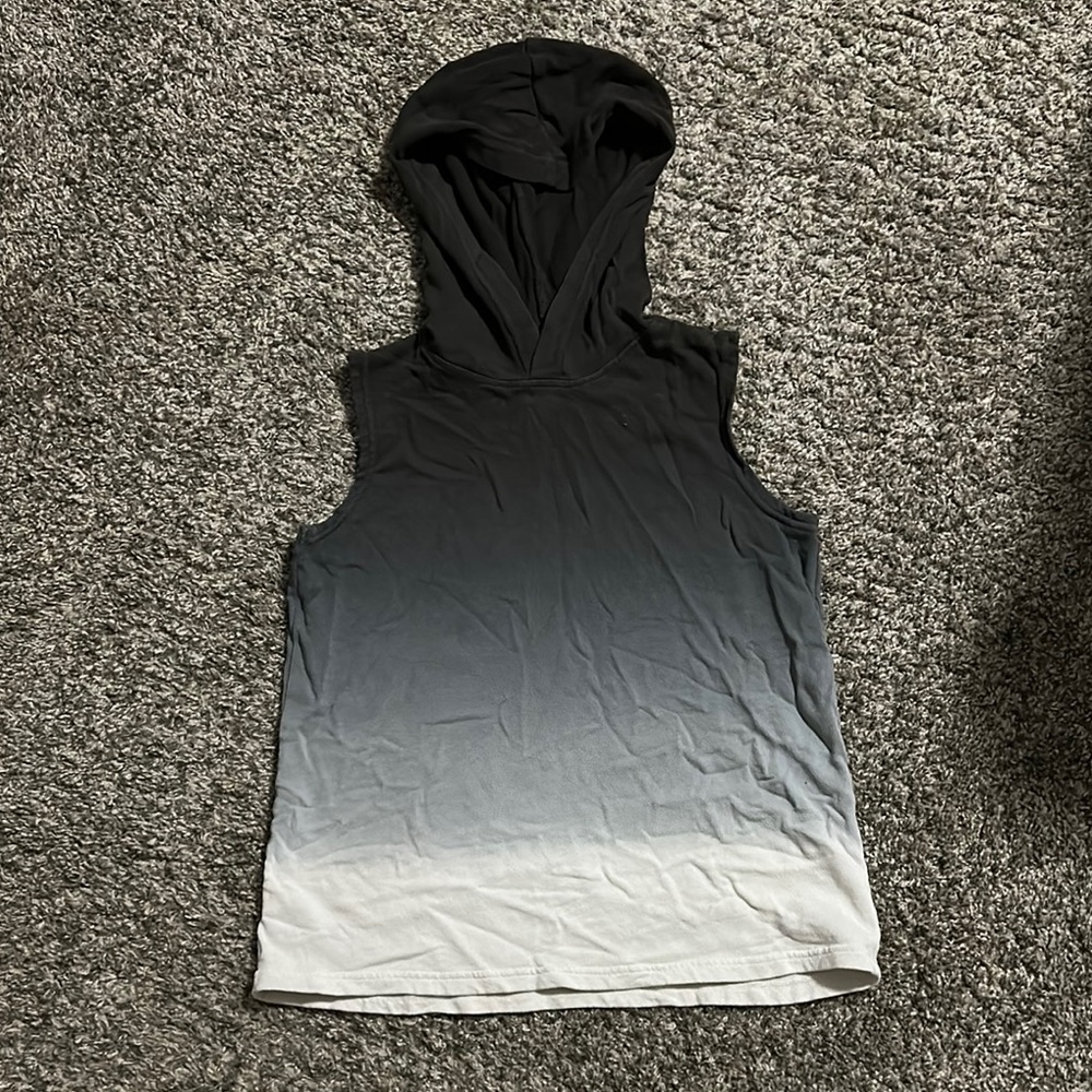 Balera Black and Gray Sleeveless Hoodie Tank could fit child or adult